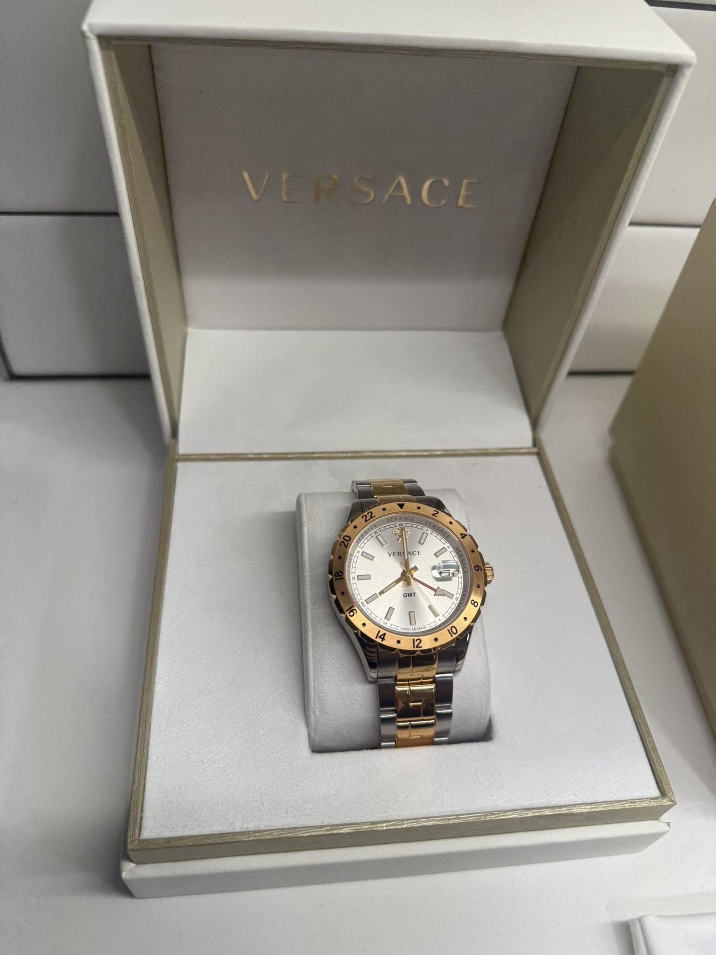 Versace GMT 42mm Two Tone Men’s Watch 