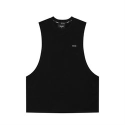 Team Wang Black Vest With Letter Print 