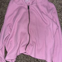 Pink Hollister Crop hoodie