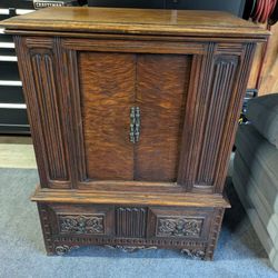 Antique Carved Wood Cabinet