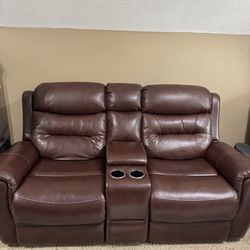 Reclining Leather Sofa