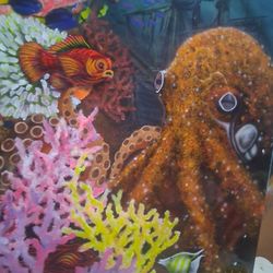 Octopus Oil Painting