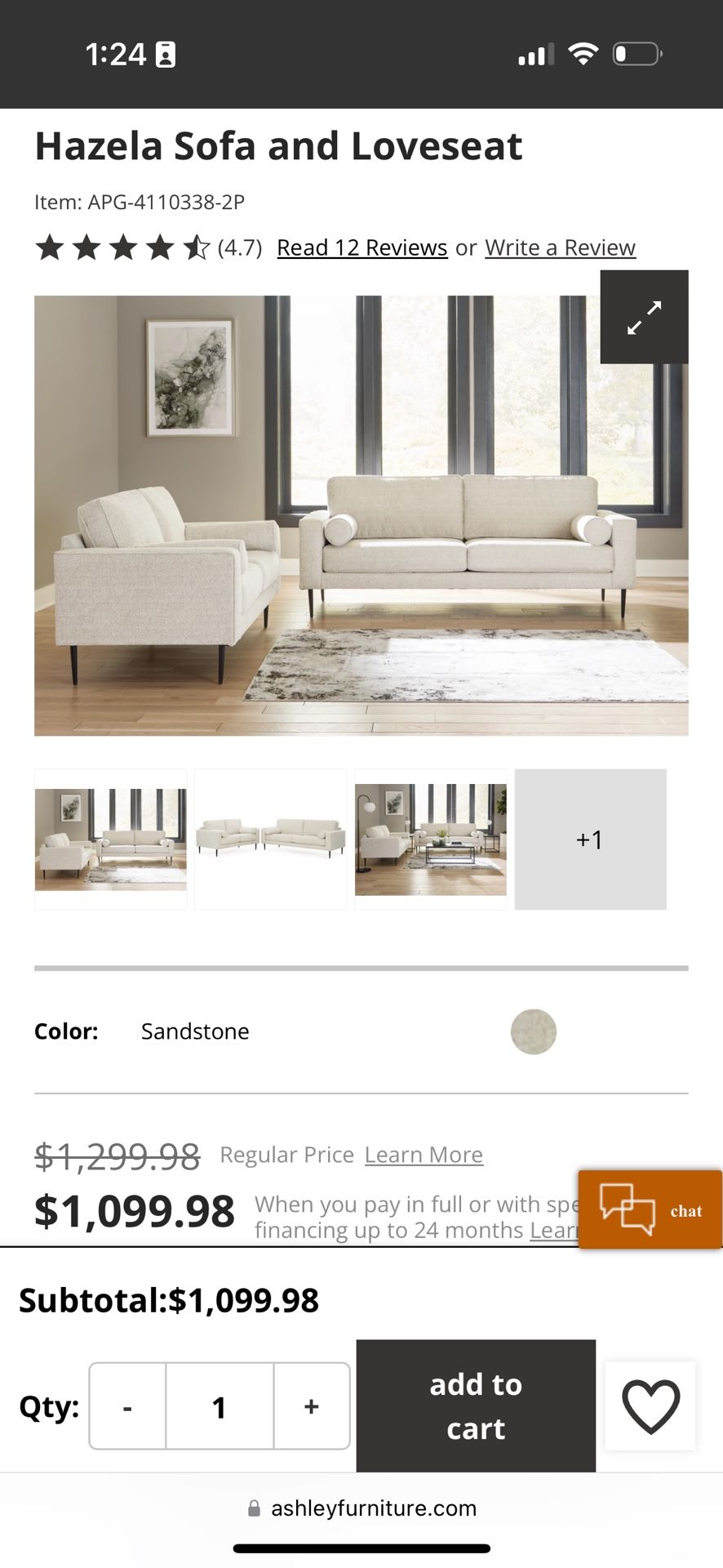 Ashley Furniture Hazela Sofa & Loveseat Set