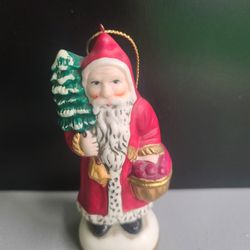 Vintage Holiday Memories Collector Santa 1880 Christmas Ornament With Original Box 