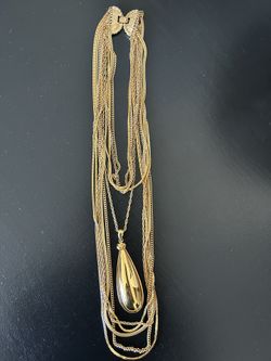 Vintage Monet 10 Layer Necklace 