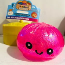 Glitter Pink Dumpling Squishy Bao Bun | New Adults and Kids Toys and Gift