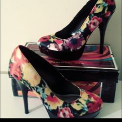 Floral High Heels