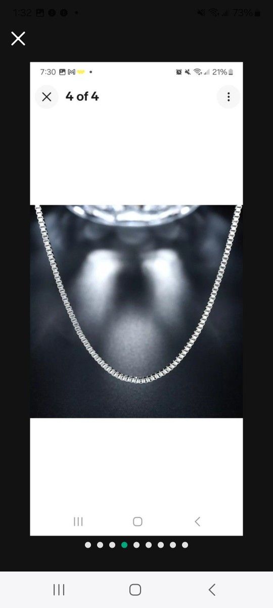 925 Sterling Silver High Quality Box Chain 1.5mm 24" Necklace Unisex High Shine