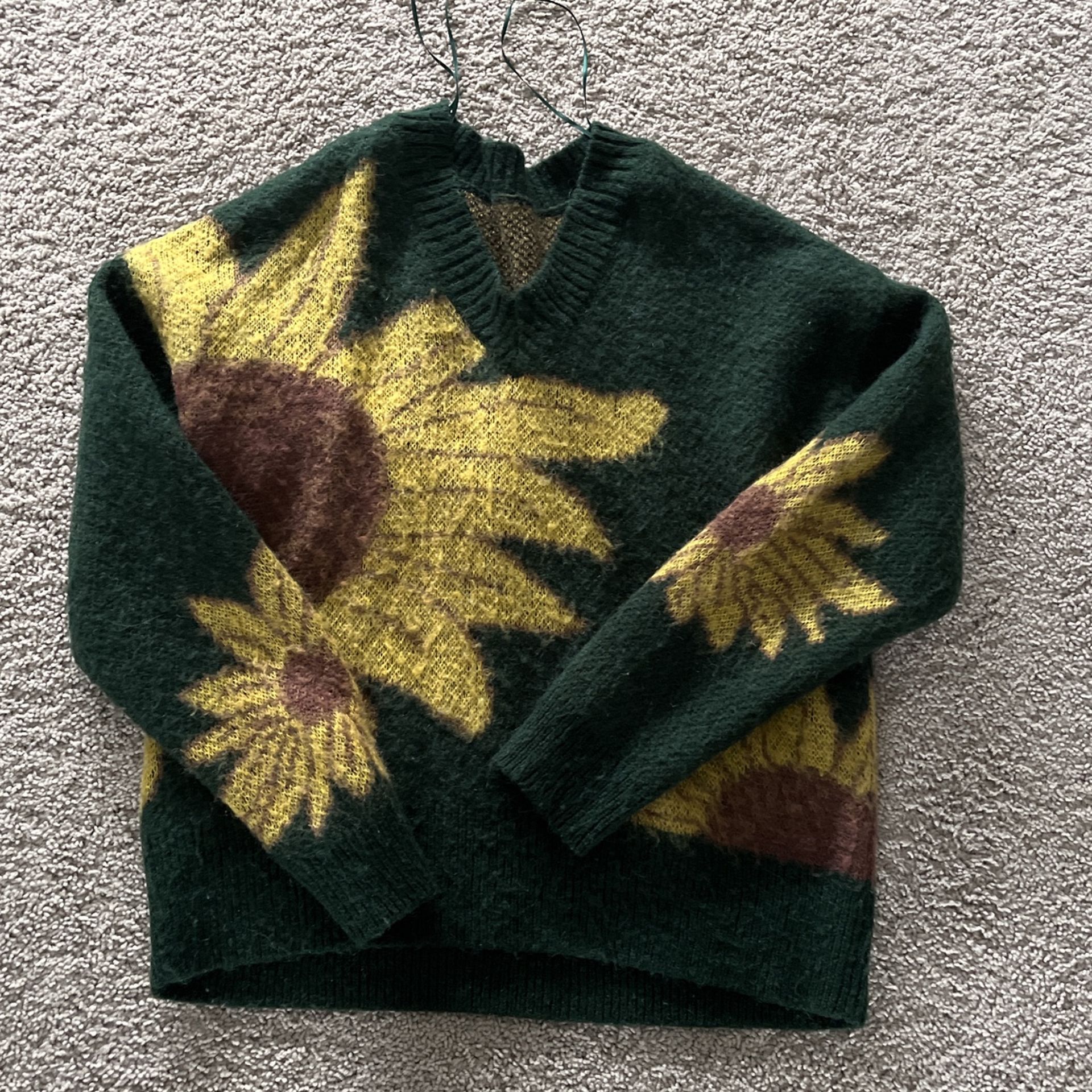 Fluffy Cute Sunflower Sweater