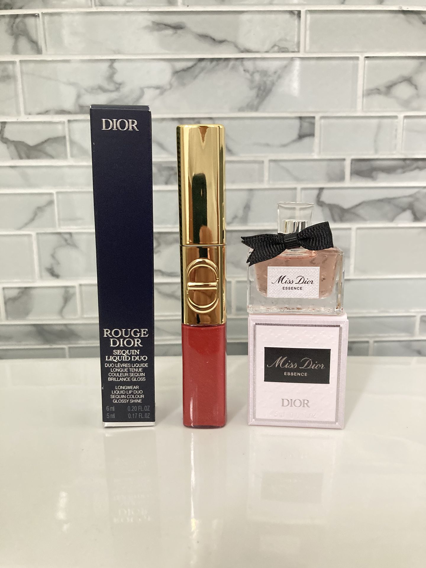DIOR Rouge Dior Sequin Liquid Duo Limited Edition in Shade 720, Miss Dior Essence