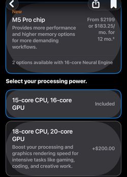 New MacBook M5Pro chip with 24GB RAM and 1TB HD