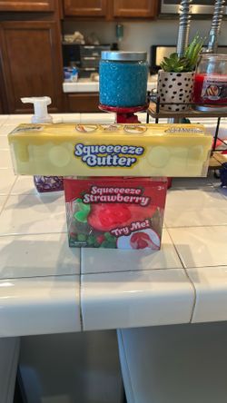 Squeezy, strawberry and butter