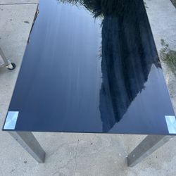 Black Glass Table