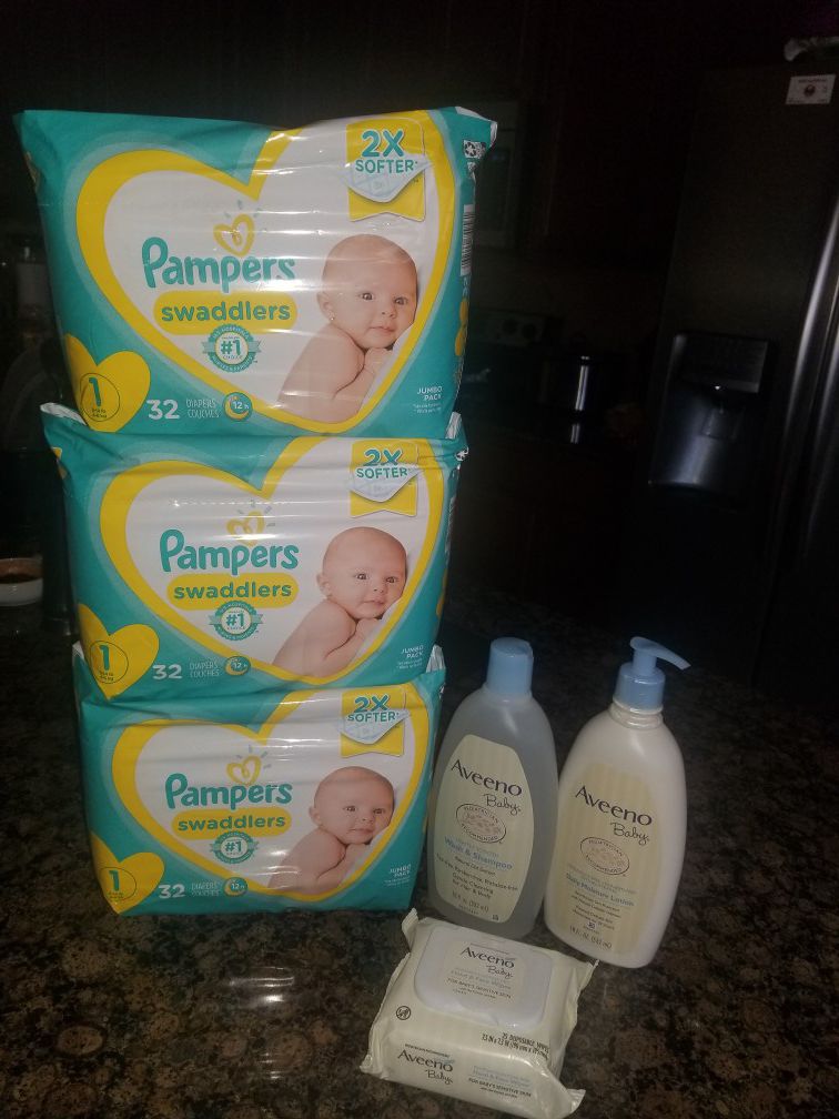 Pampers and Aveeno baby bundle