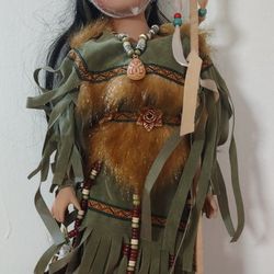 Heritage Signature Collection; Cheyenne Native American Porcelain Doll 16"; Not Box.