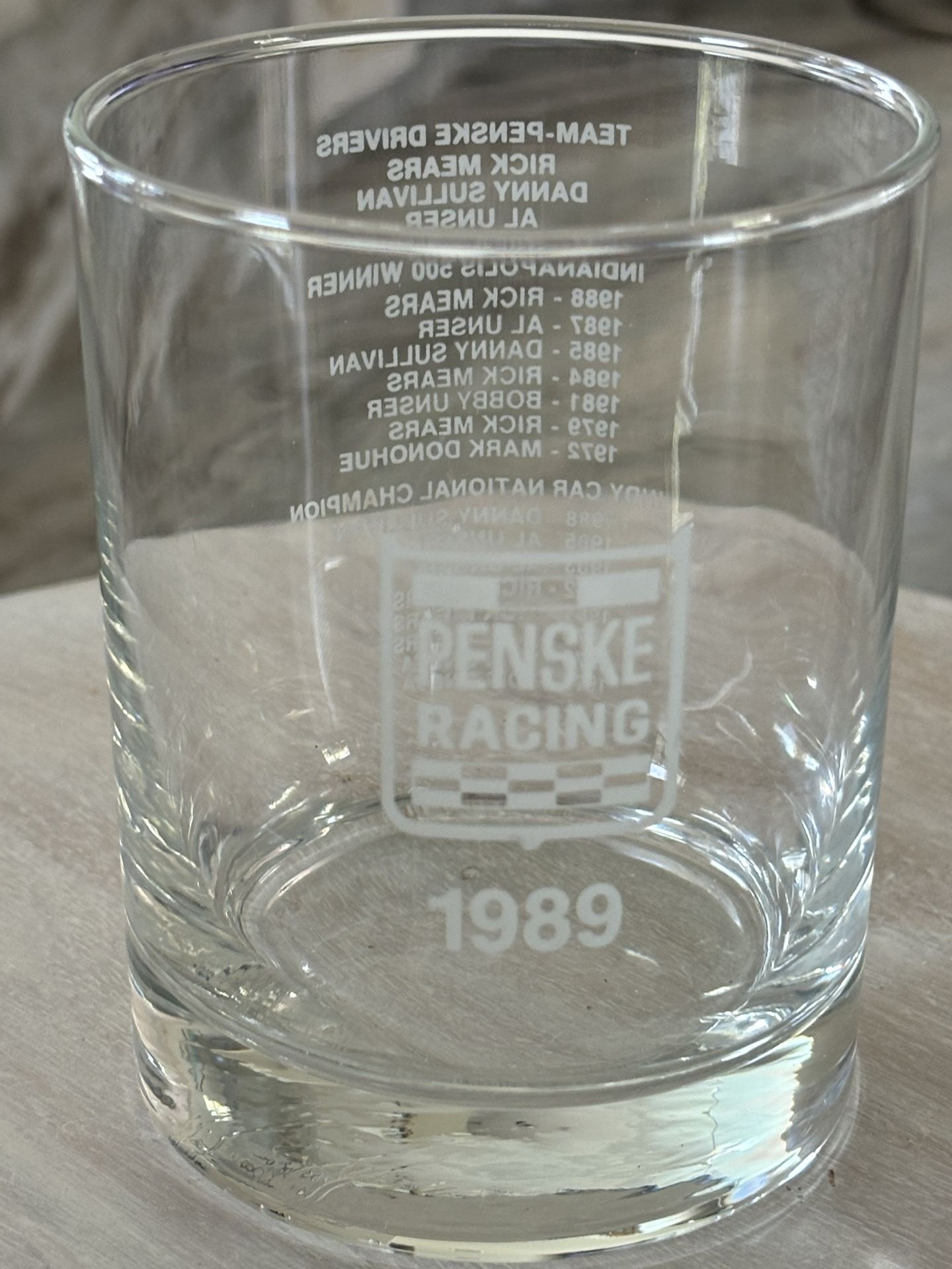 Penske Indy Car Racing 1989 Cocktail Glass 