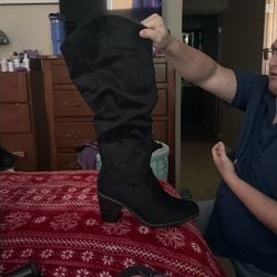black wide Calf Boots Size 13 For Women