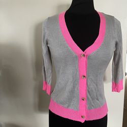 Pink and Grey thin sweater