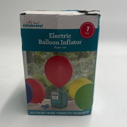 Way To Celebrate! Electric Balloon Inflator with Two Extendable Tips - Open Box
