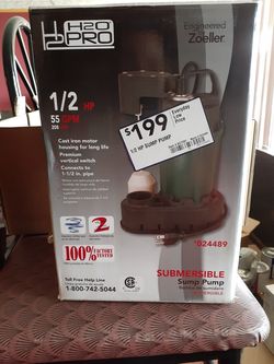 Brand new sump pump