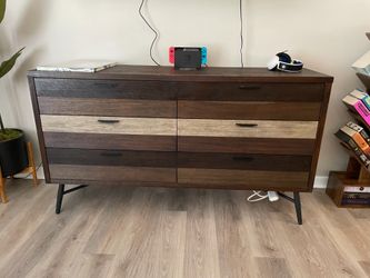 Mid-Century Modern 6 Drawer Dresser / TV Console