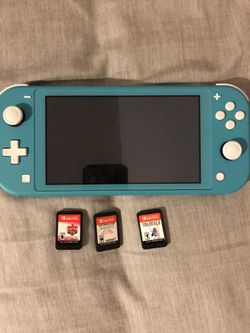 Switch lite with Pokémon and others