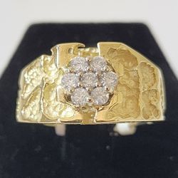 GTS NUGGET RING .35CTW 14K 9.76g