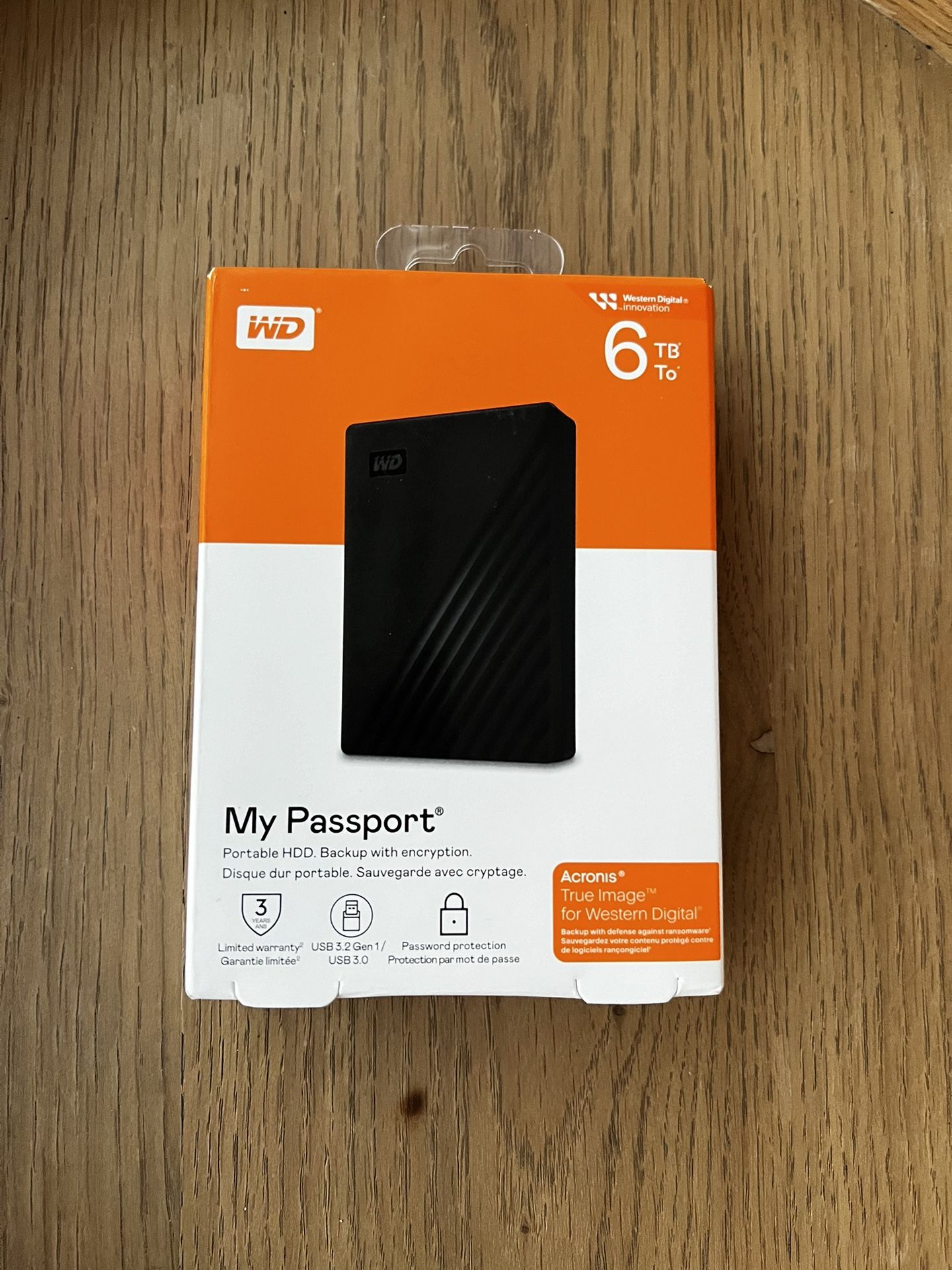 Western Digital - My Passport 6TB External USB 3.2 Gen 1 / 3.0 Portable Hard Drive. BRAND NEW!