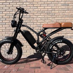 1000 Watt Electric Chopper Retro/70’s Style Ebike Hydraulic Brakes (Full Suspension) 25ah Battery (34 MPH)**FREE HEAVY DUTY CHAIN LOCK W PURCHASE**🔐