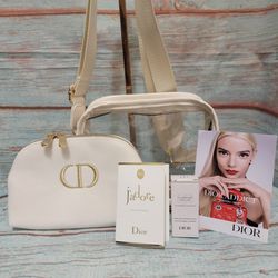 Authentic Dior beauty pouch and sample cosmetics