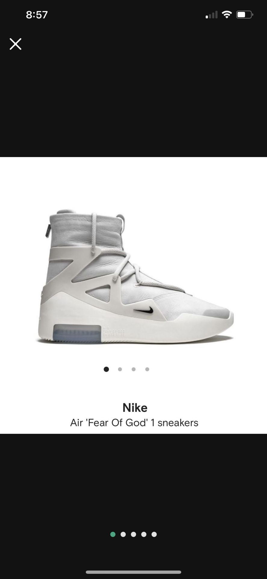 Nike Air Fear Of God Light Bone Brand New Not Used