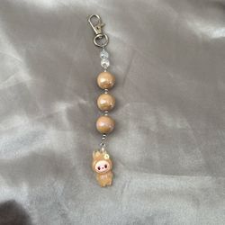 Labubu Keychain/ Purse Charm Beige Color 