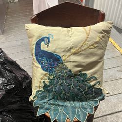 Set Of 2 Peacock Pillow Covers 