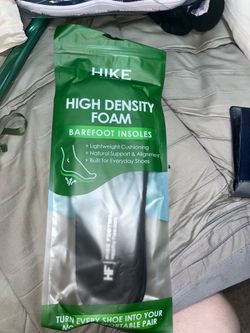 Hike Footwear High Density Foam Barefoot Insoles Size 43 Black
