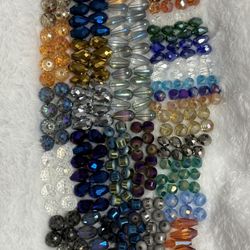 280+ QUALITY GLASS BEAD LOT Beautiful Colors Shapes & Sizes p