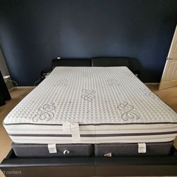 King Size BeautyRest Platinum Hybrid Luxury Firm Mattress with Frame