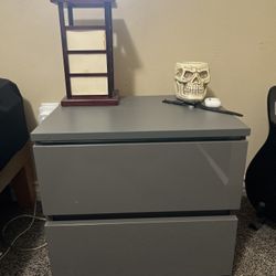 Grey Night Stand/ Drawer 