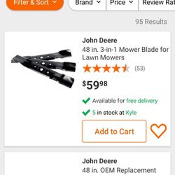 John Deere Tractor Blades...home Depot Has It For 60.00 Dlls