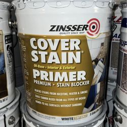 Zinsser Cover Stain 5 gal. White High Hide Oil-Based Interior/Exterior Primer and Sealer