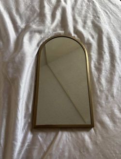 Gold framed wall/desk mirror