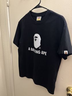 black and white bape shirt