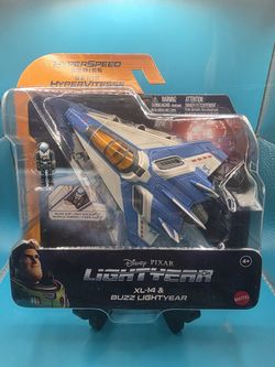 Disney Pixar Lightyear XL-14 Hyperspeed Ship with Buzz Lightyear Figure Mint