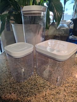 Set of 5 OXO & Airtight Pantry Canisters / Kitchen Storage Containers