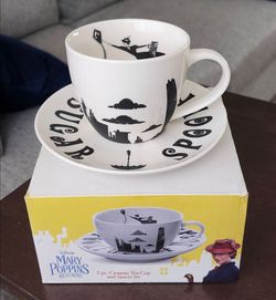 Disney Mary Poppins Returns Ceramic Tea cup/Teacup and Saucer Set Box