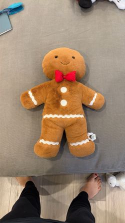 Large Jelly Cat Gingerbread Man With Tags
