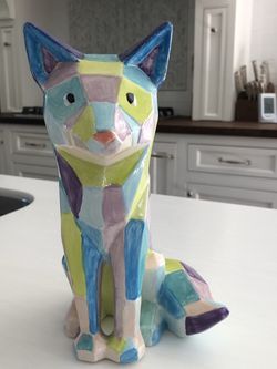 Hand Painted Fox Figurine