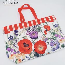 Estée Lauder Canvas Tote Bag – Cala Lily Floral Print Edition