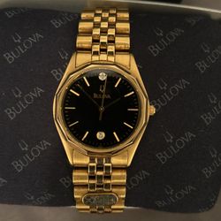 BULOVA  DIAMOND  MEN   WATCH  $130