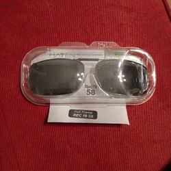 Poloar Optic 52 Rec 19 Full Frame Gray Polarized lens  Clip on Sunglasses