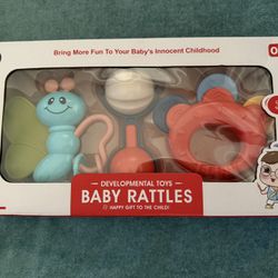 NIB Developmental Toys Baby Rattle Set (3)